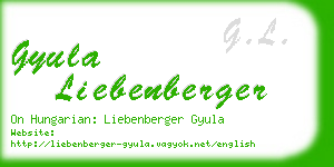 gyula liebenberger business card